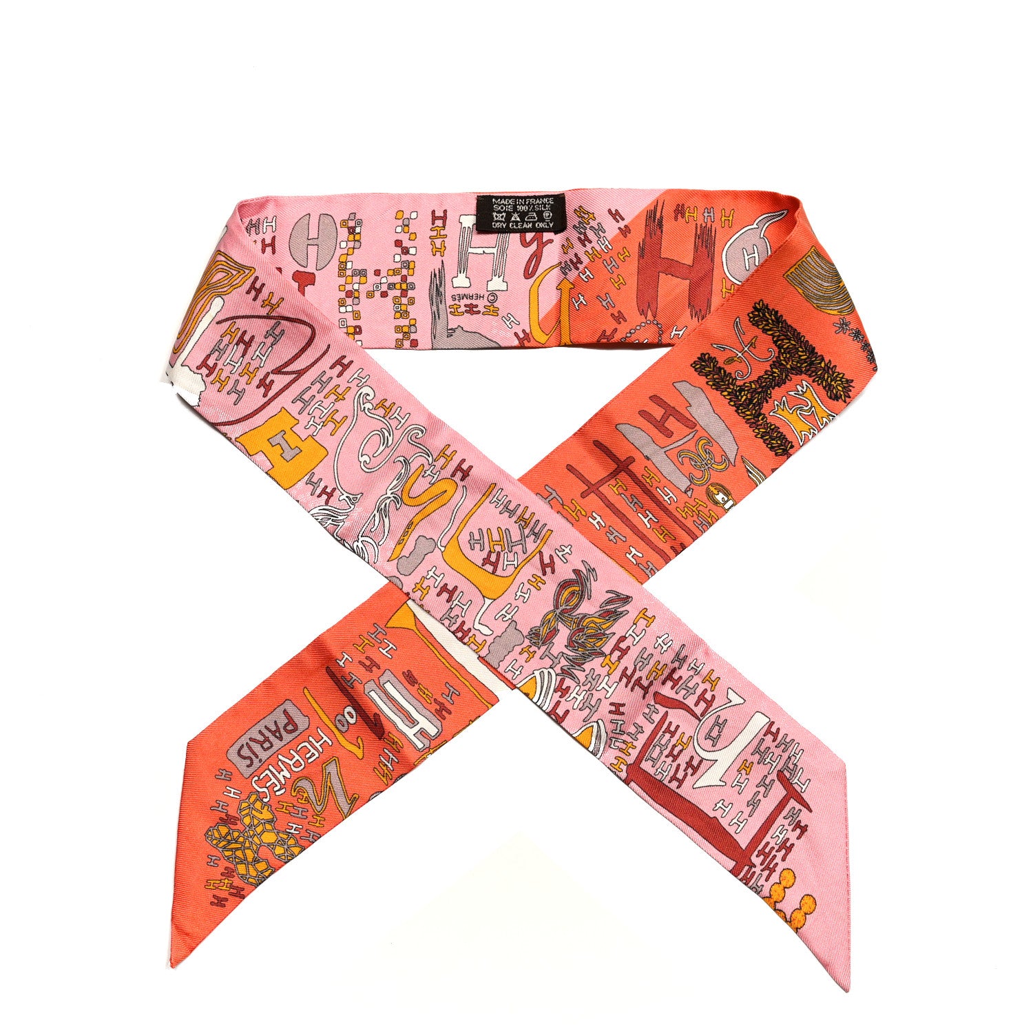 Hermes Silk 1001 H Twilly 1 of 4