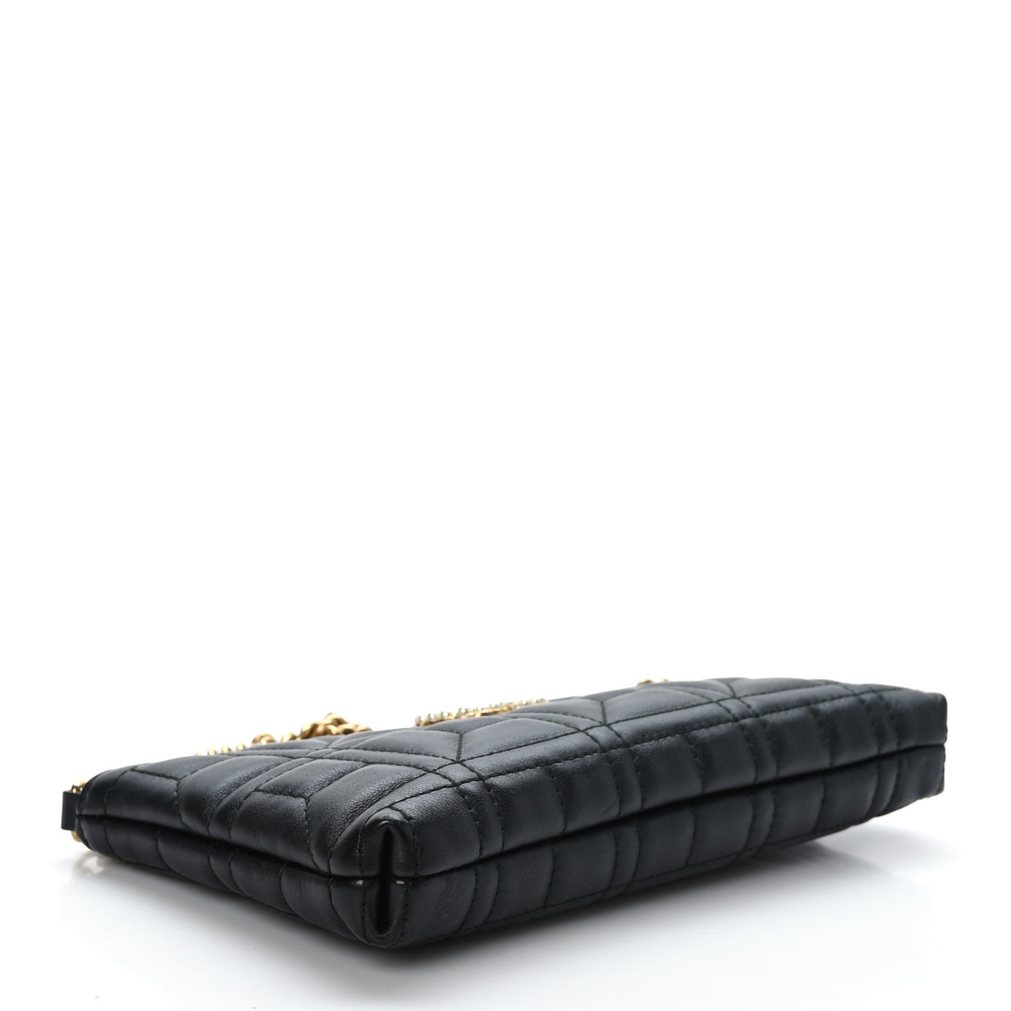 Calfskin Matelasse Mini Pearly GG Marmont Chain Bag Black
