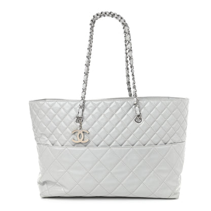 Chanel Vinyl Quilted Large In The Business Tote Light Grey 1 of 14