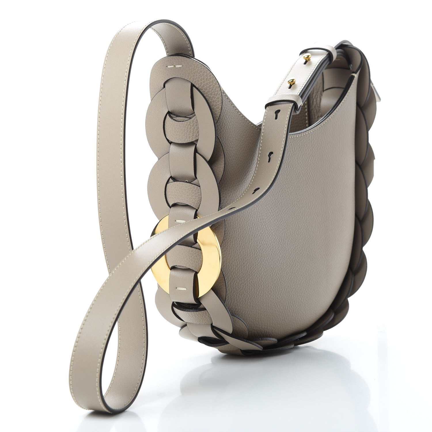 Chloe Small Grain Smooth Calfskin Small Darryl Hobo Motty Grey 4 of 11