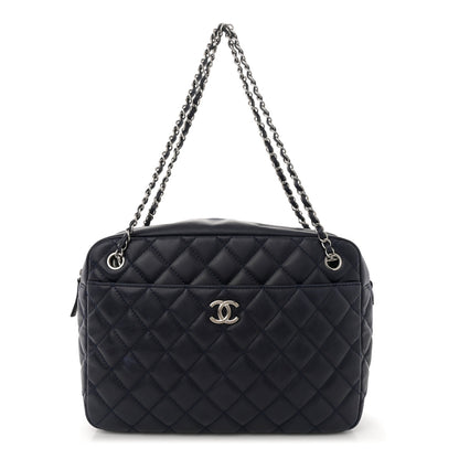 Chanel Lambskin Quilted Large Camera Case Navy Blue Navy Blue 1 of 11