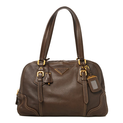 Prada Vitello Daino Satchel Bruciato 1 of 12