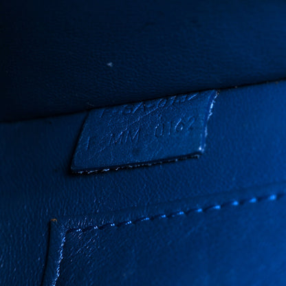 Celine Drummed Calfskin Nano Luggage Indigo 8 of 20