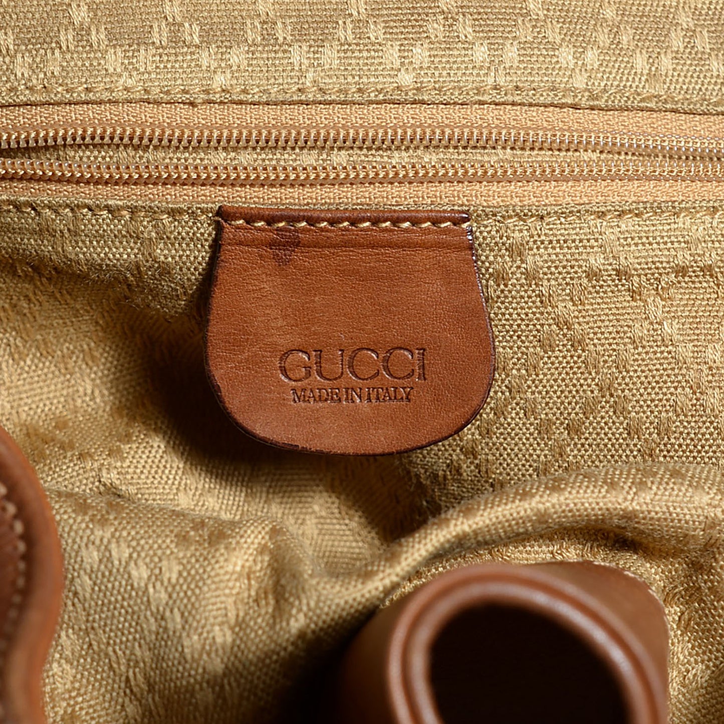 Leather Bamboo Backpack Brown