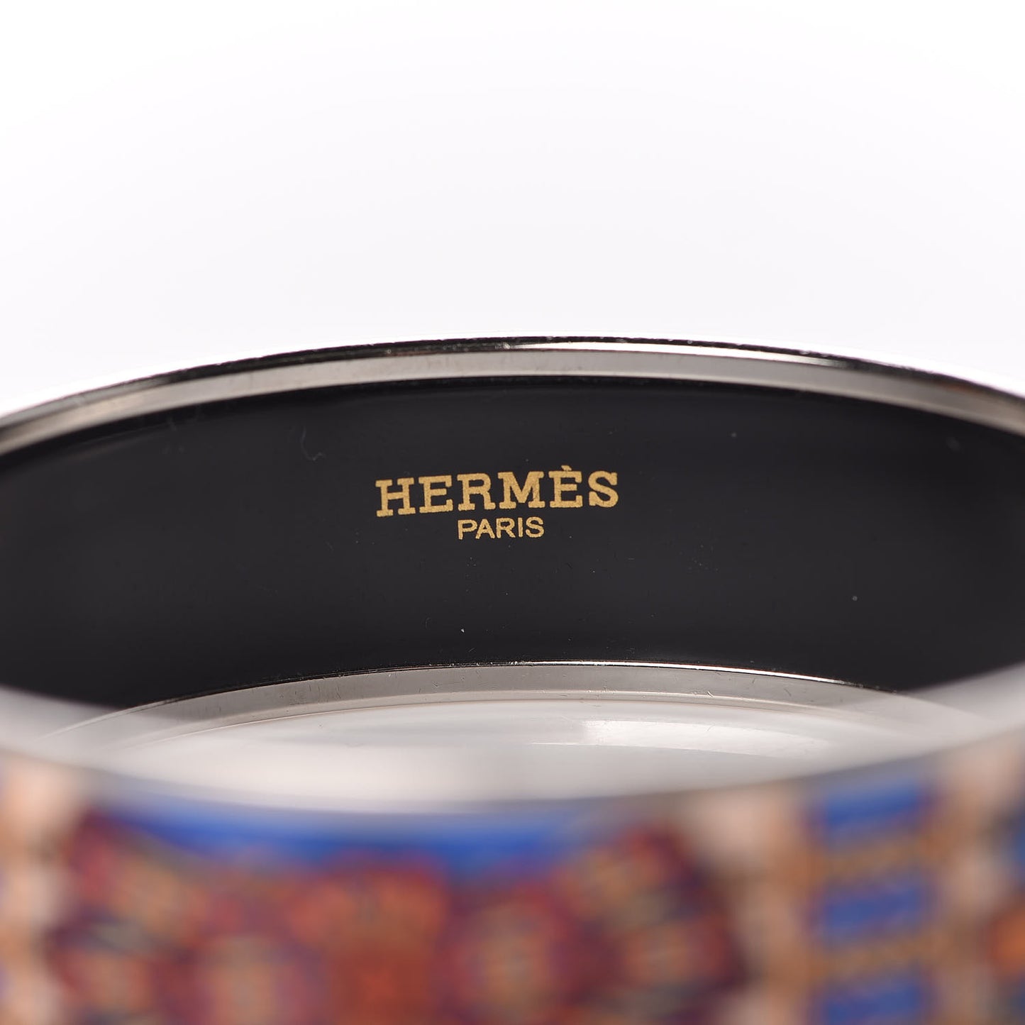 Enamel Printed Wide Rubans du Cheval Bracelet 65
