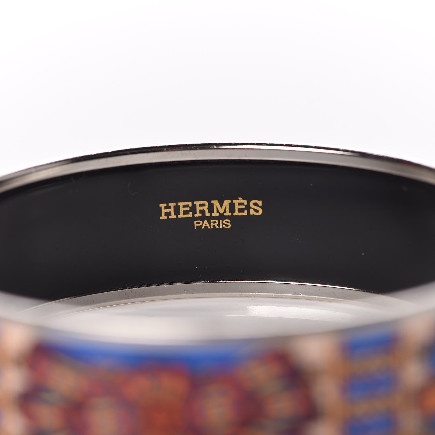 Hermes Enamel Printed Wide Rubans du Cheval Bracelet 65 4 of 6