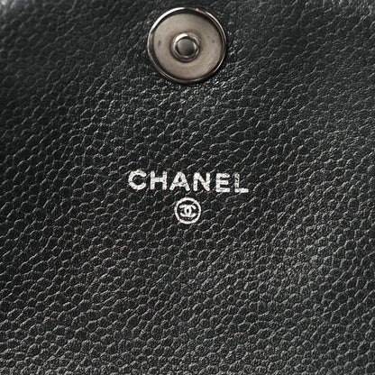 Chanel Caviar Half Moon Wallet On Chain WOC Black 6 of 11