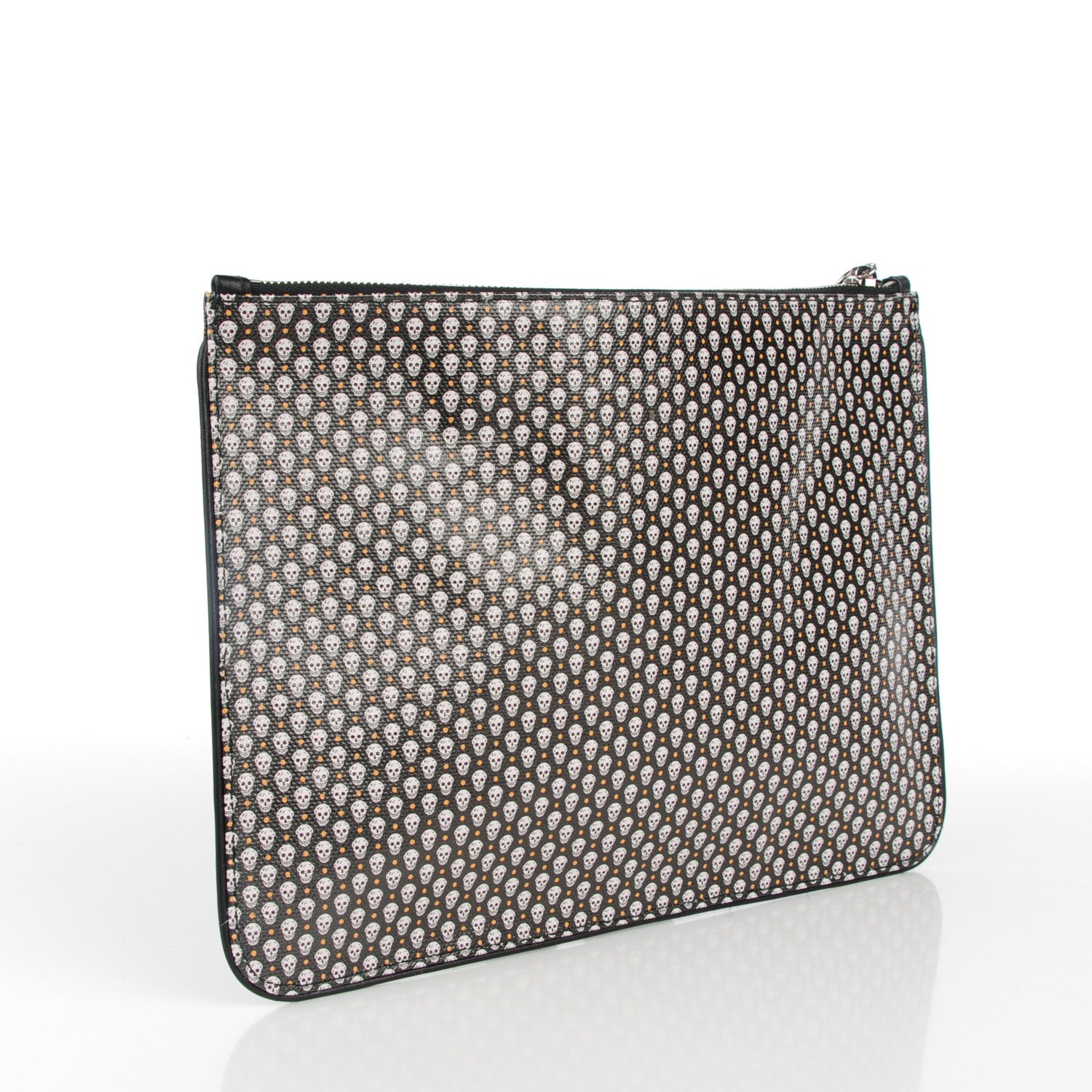Alexander McQueen Coated Canvas Skull Zipped Pouch Black 3 of 7
