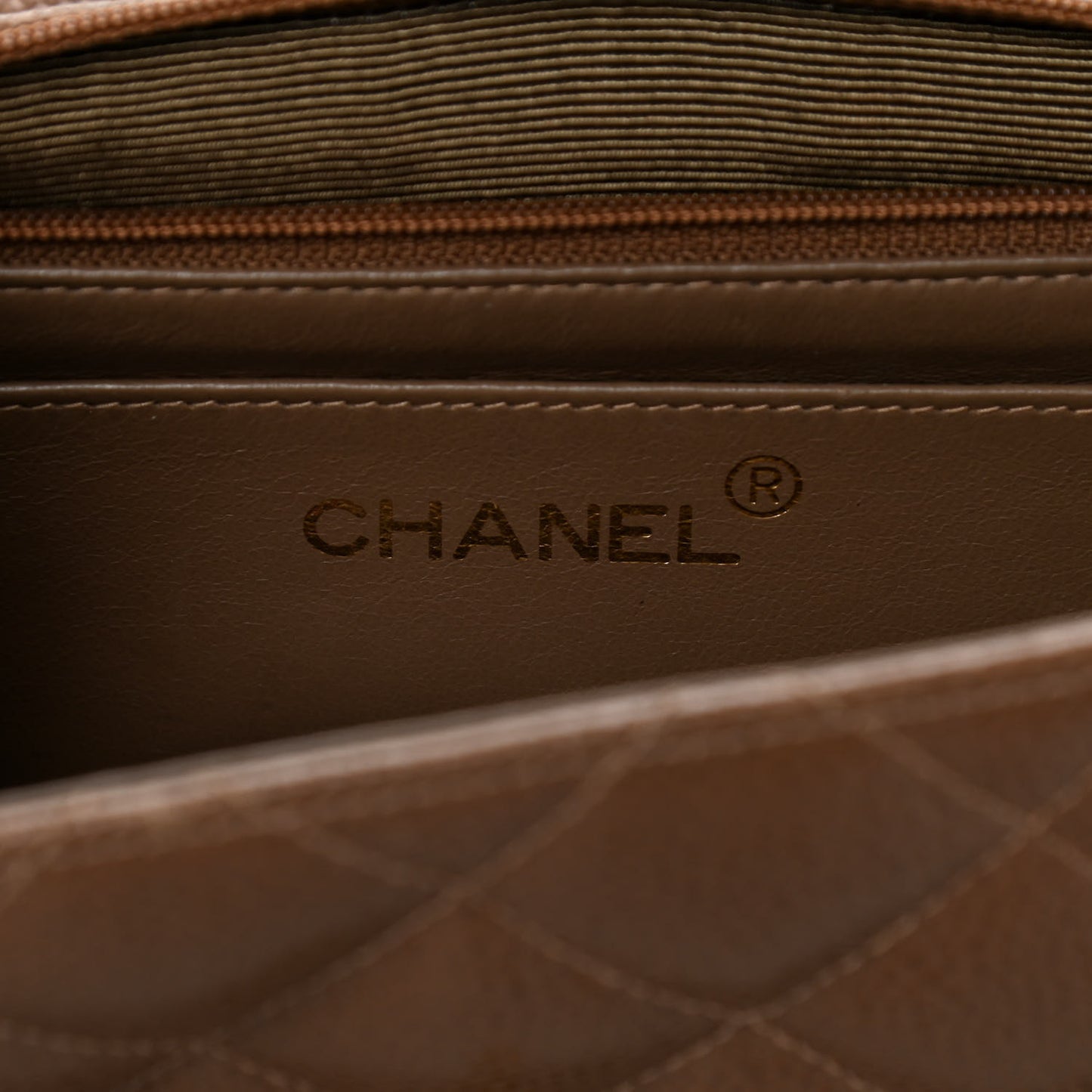 Caviar Quilted Medium Single Flap Brown
