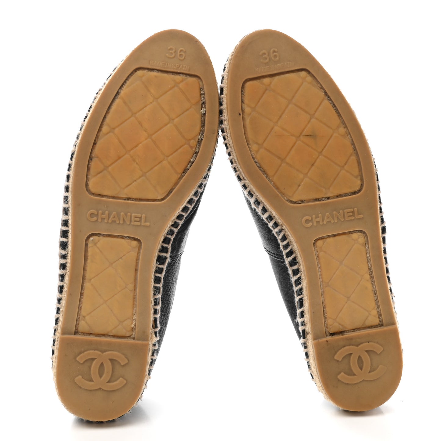 Lambskin CC Espadrilles 36 Black