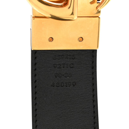 Gucci Calfskin GG Supreme Monogram Double G Reversible 40mm Belt 90 36 Beige New Acero 7 of 9