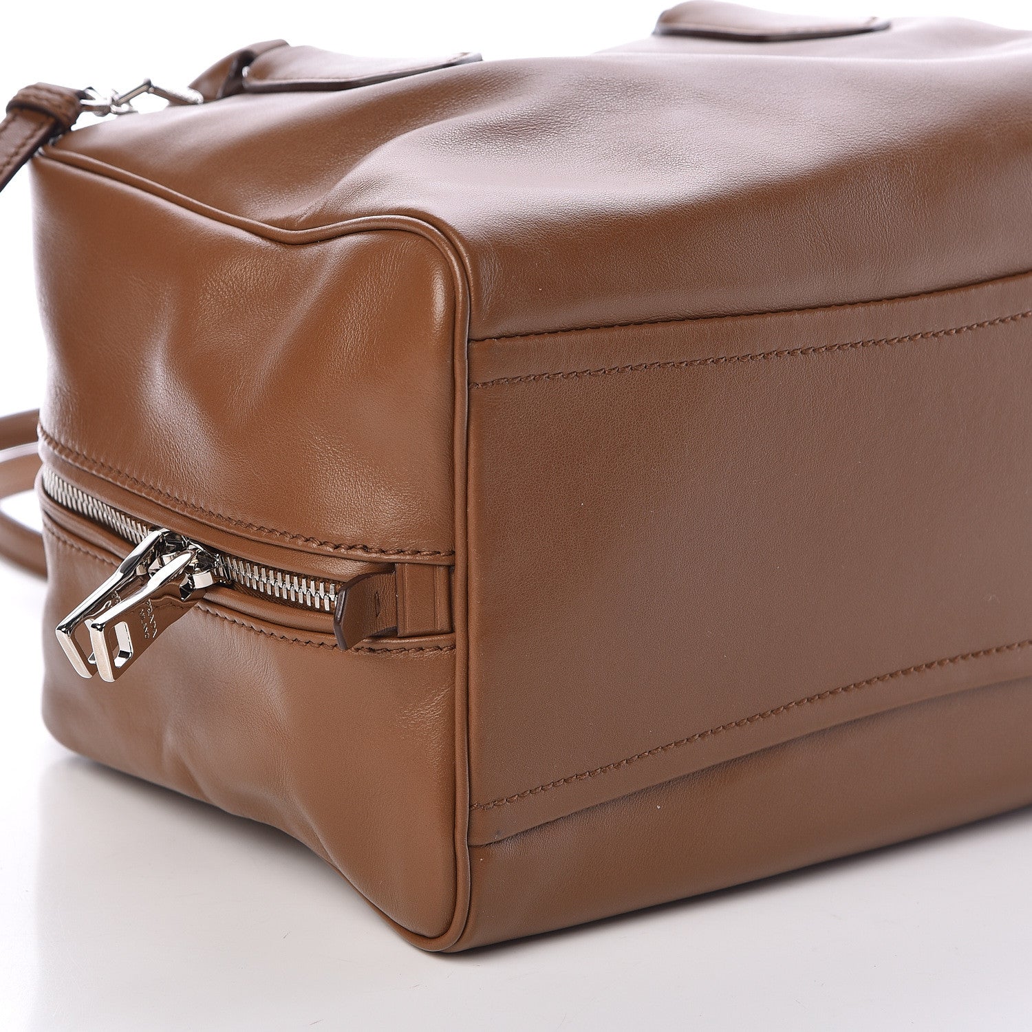 Prada Soft Calf Medium Inside Tote Cannella Turchese 8 of 9