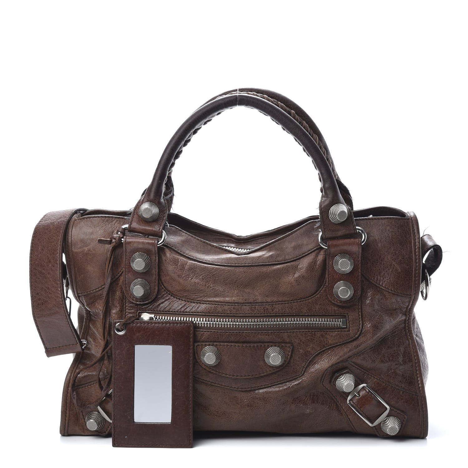 Balenciaga Agneau Giant 21 Silver Hardware City Chataigne 1 of 19