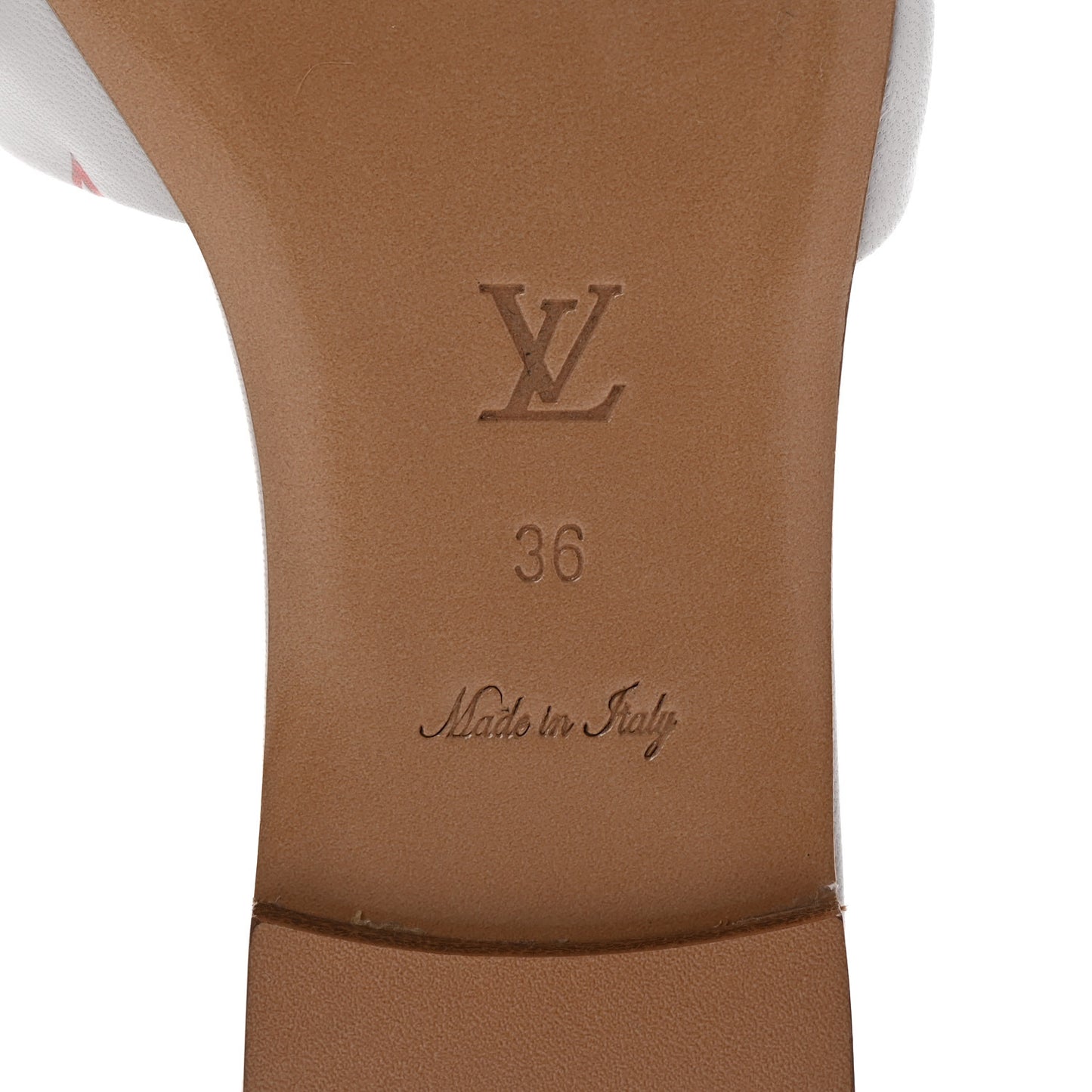 Lambskin Embossed Monogram By The Pool Revival Flat Mules 36 White Multicolor