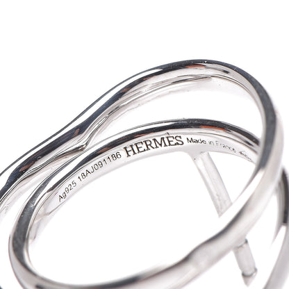 Hermes Sterling Silver Vertige Coeur PM Earrings 4 of 5