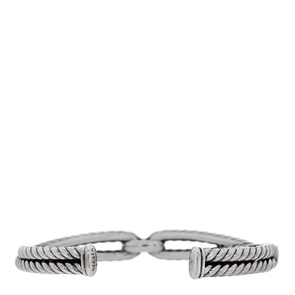 David Yurman Sterling Silver 18K Yellow Gold Cable Loop Bracelet 2 of 3