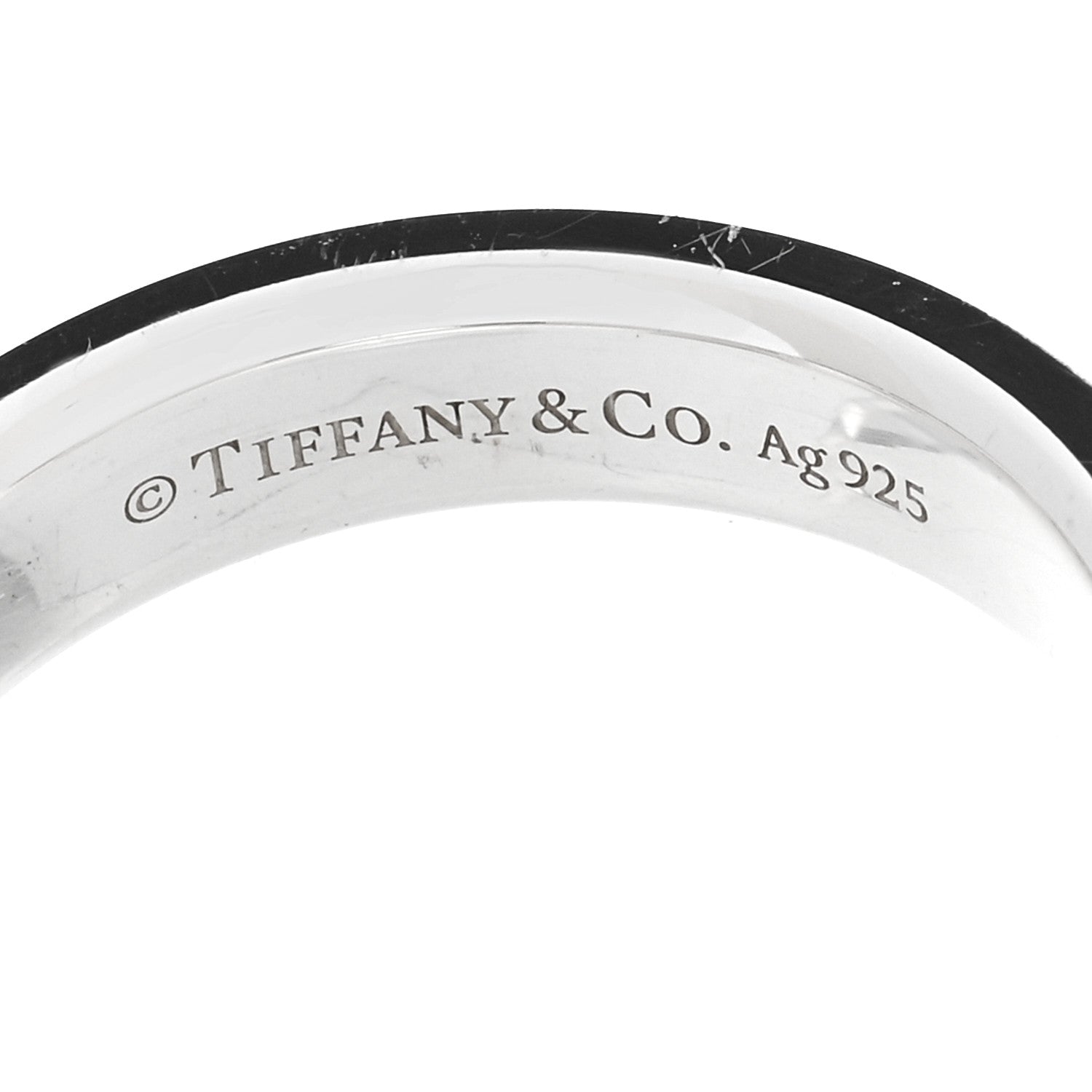 Tiffany Sterling Silver Makers Narrow Slice Ring 50 5.5 4 of 5