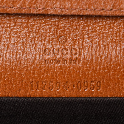 Gucci Monogram Bamboo Bar Clutch Brown 8 of 10