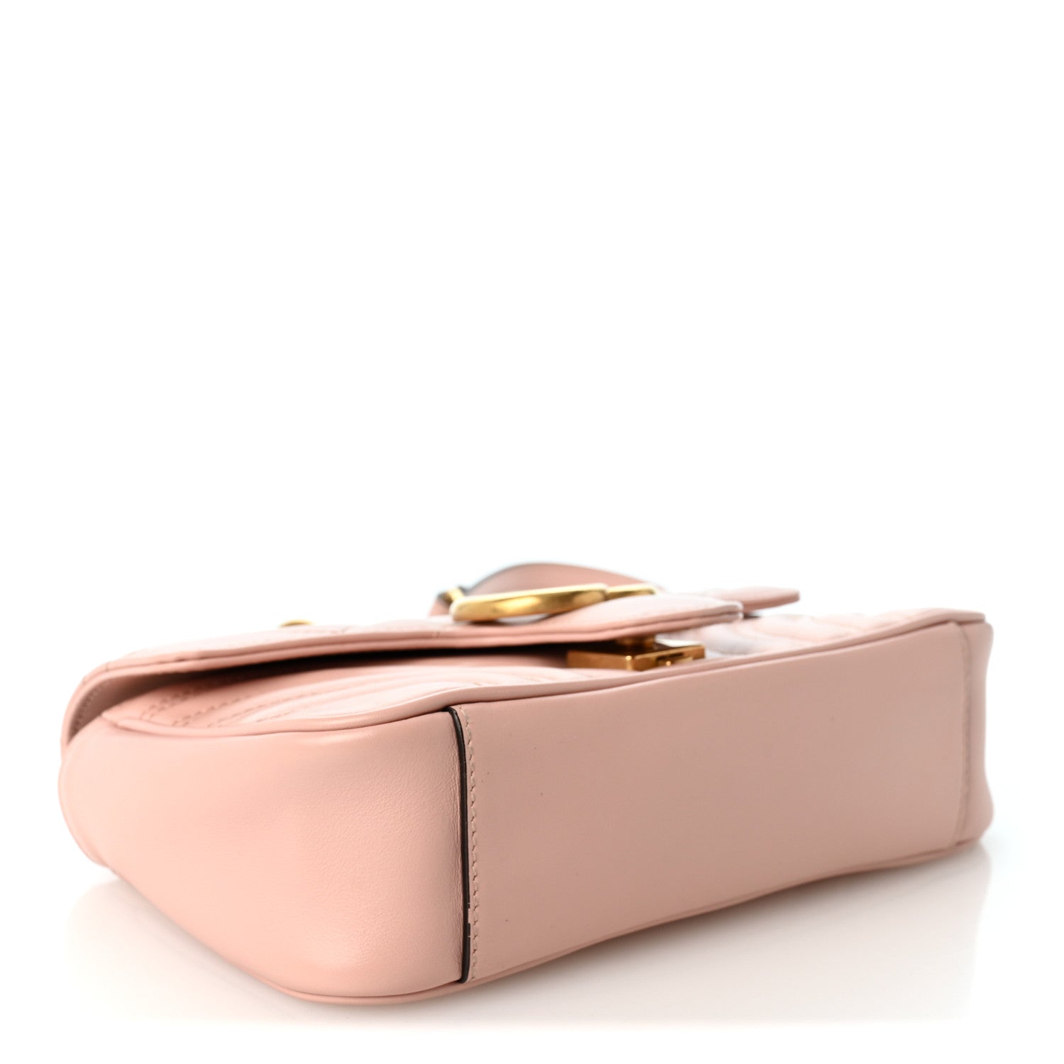 Gucci Calfskin Matelasse Mini GG Marmont Shoulder Bag Perfect Pink 3 of 10