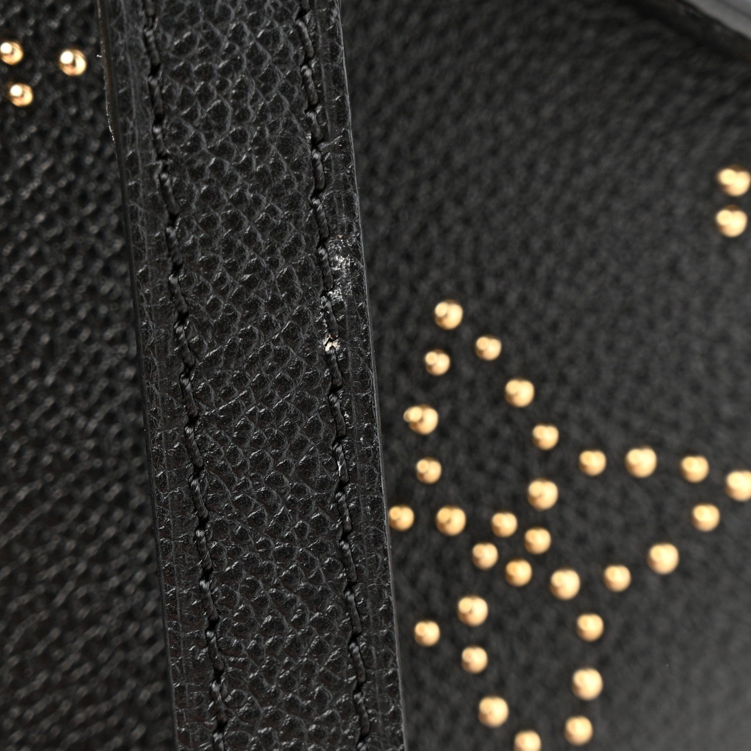 Louis Vuitton Grained Calfskin Studded Monogram Giant Onthego PM Black 11 of 12