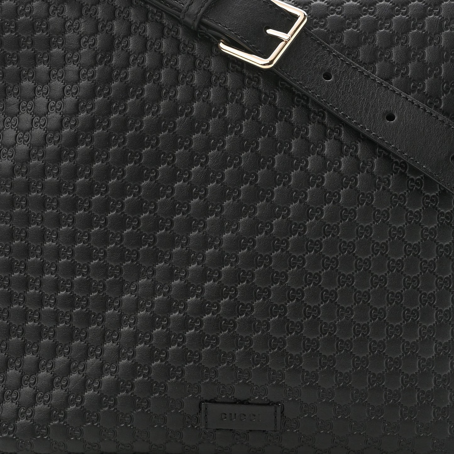 Microguccissima Shoulder Bag Black