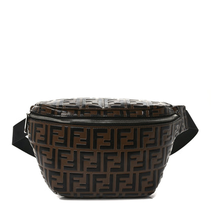 Fendi Vitello Century Bi-Color FF 1974 Embossed Belt Bag Maya Black 1 of 9