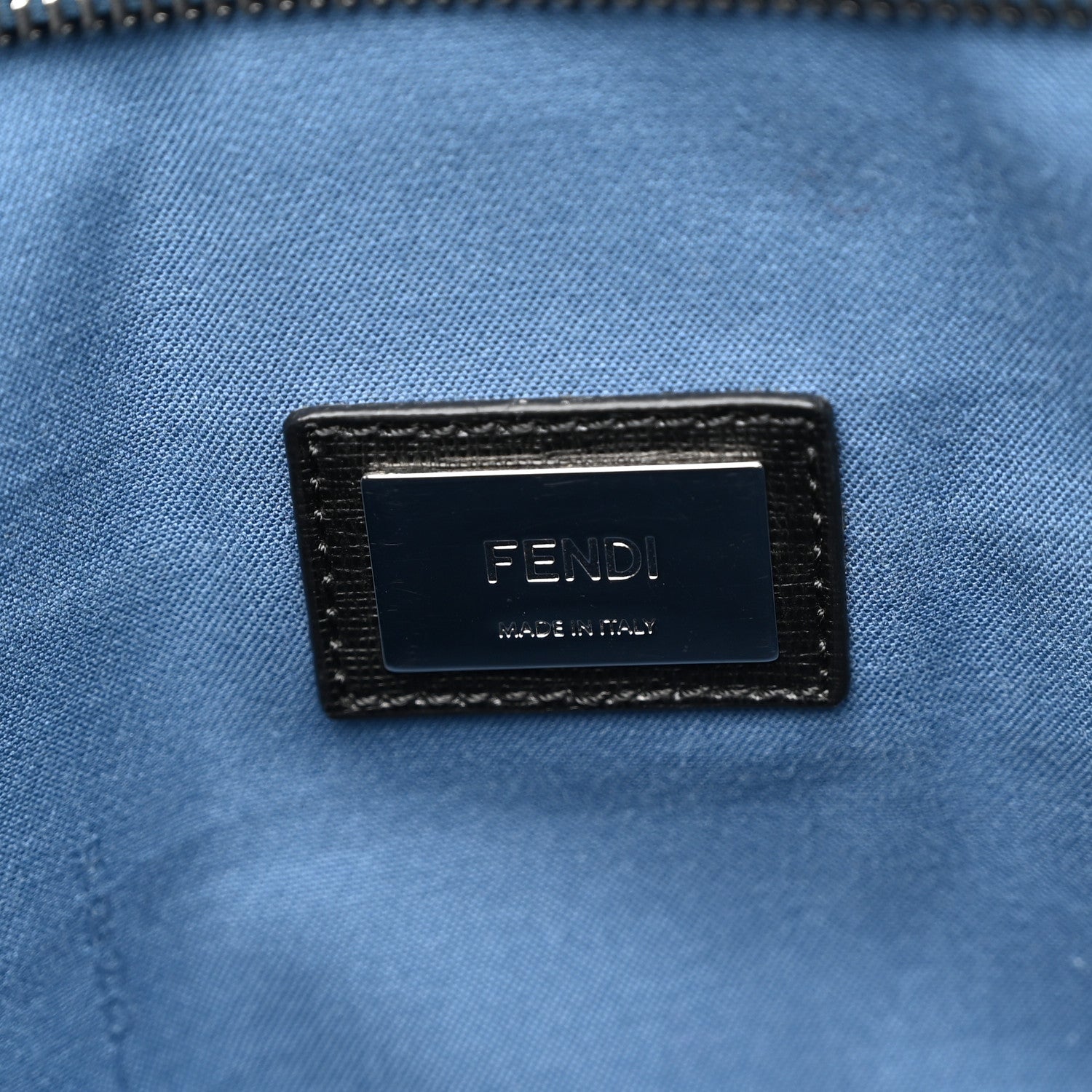 Fendi Vitello Elite Cuoio Monster Buggies Medium Roll Tote Black Multicolor Blue Cobalto 6 of 11