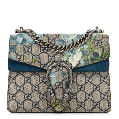 Gucci GG Supreme Monogram Blooms Mini Dionysus Shoulder Bag Beige Navy Vintage Blue 1 of 18