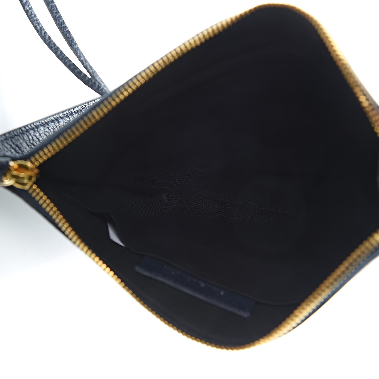 Balenciaga Chevre Gold Metallic Edge Hardware Pouch Bleu Nuit 5 of 7