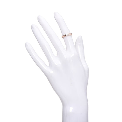 Tiffany 18K Rose Gold Diamond 3mm Logo Band Ring 48 4.5 6 of 8