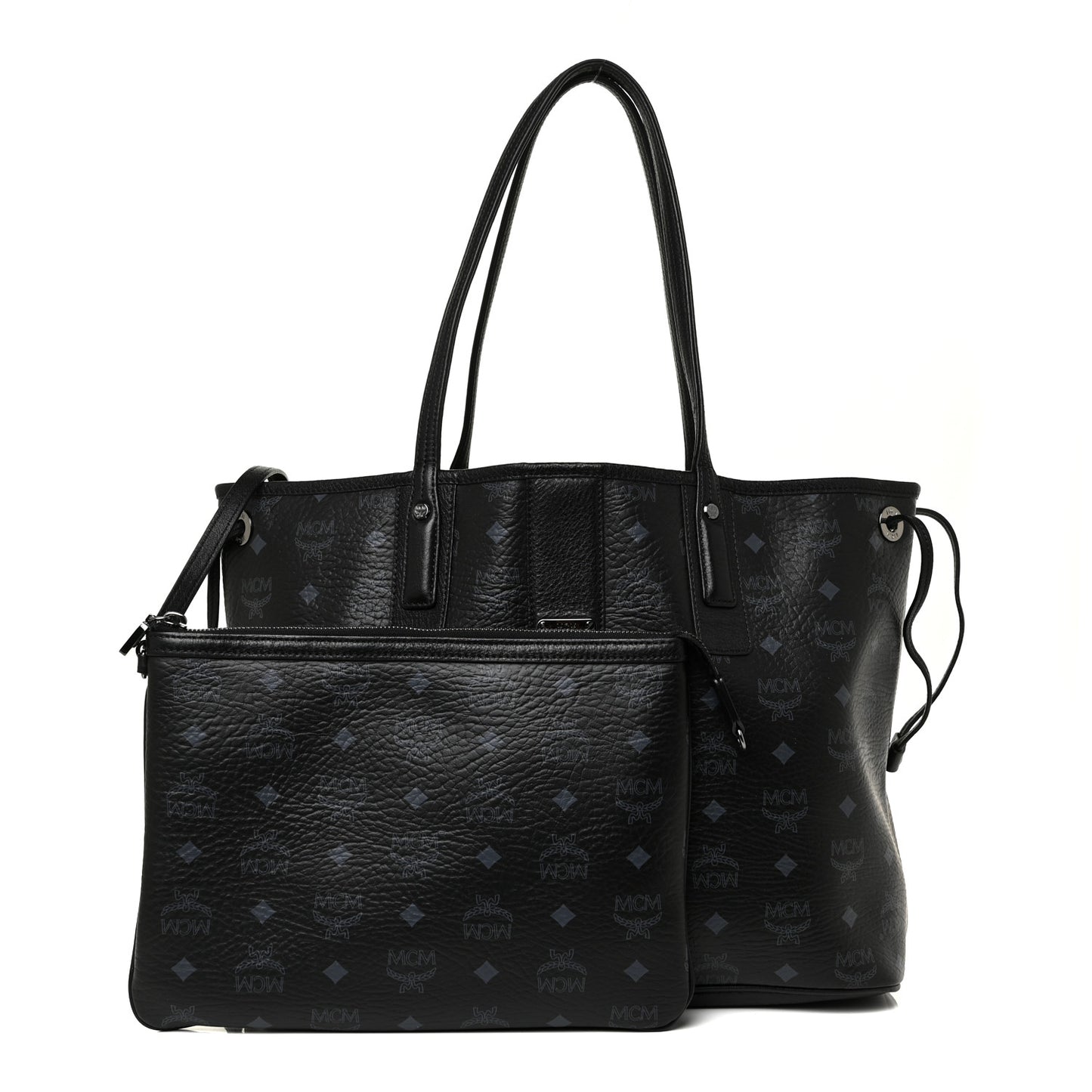 Visetos Medium Liz Reversible Shopper Tote Black