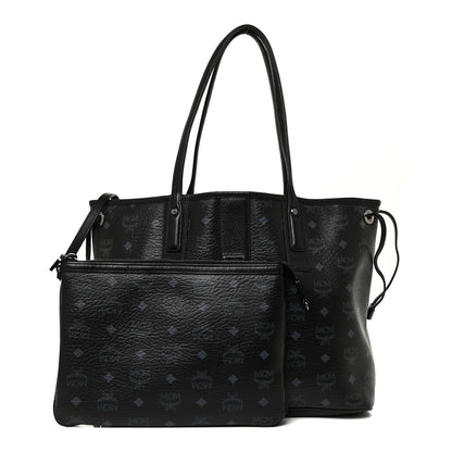 MCM Visetos Medium Liz Reversible Shopper Tote Black 1 of 23