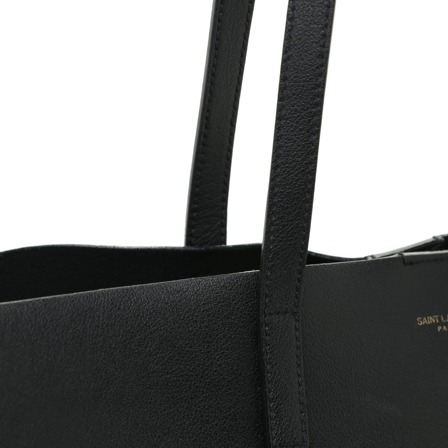 Saint Laurent Calfskin Large Shopping Tote Black 10 of 14