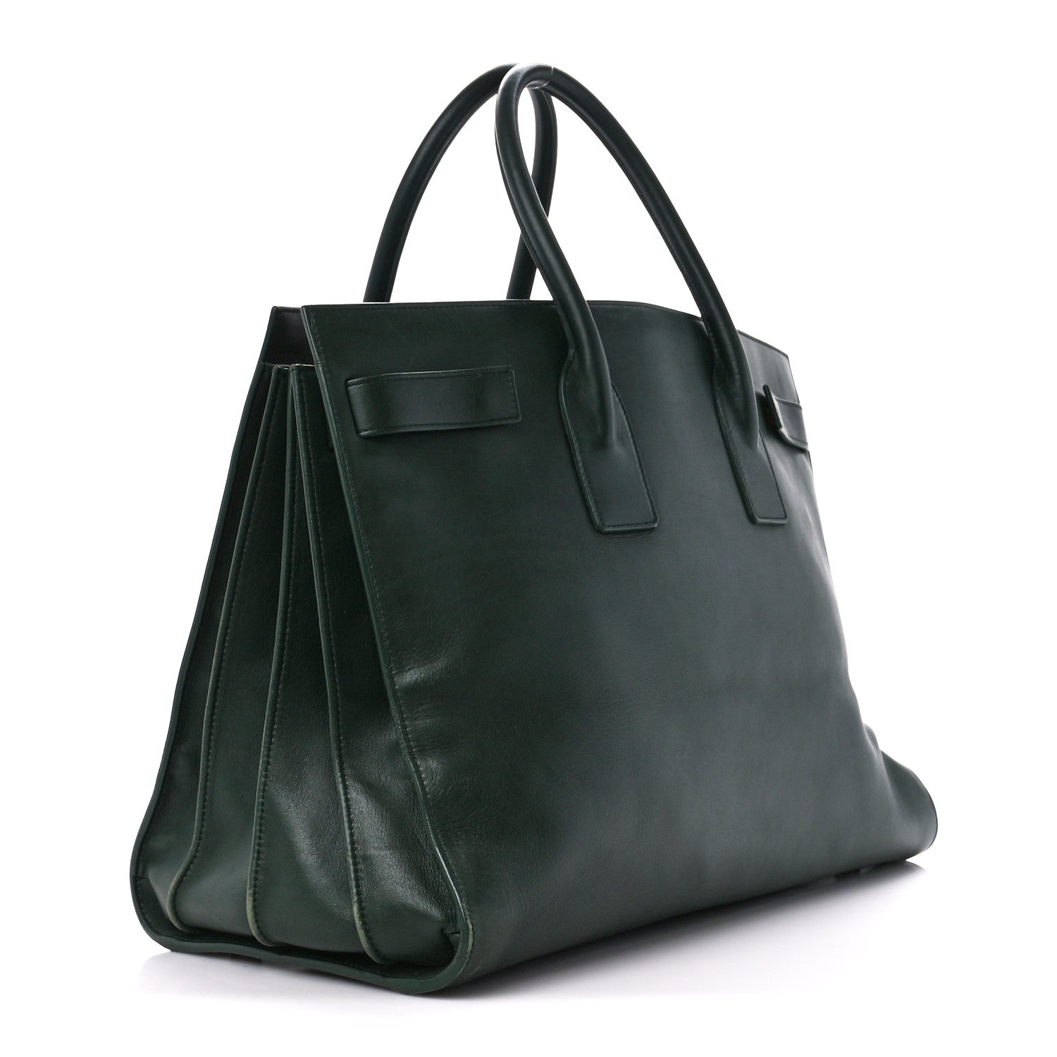Saint Laurent Calfskin Large Sac de Jour Carryall Dark Green 3 of 16