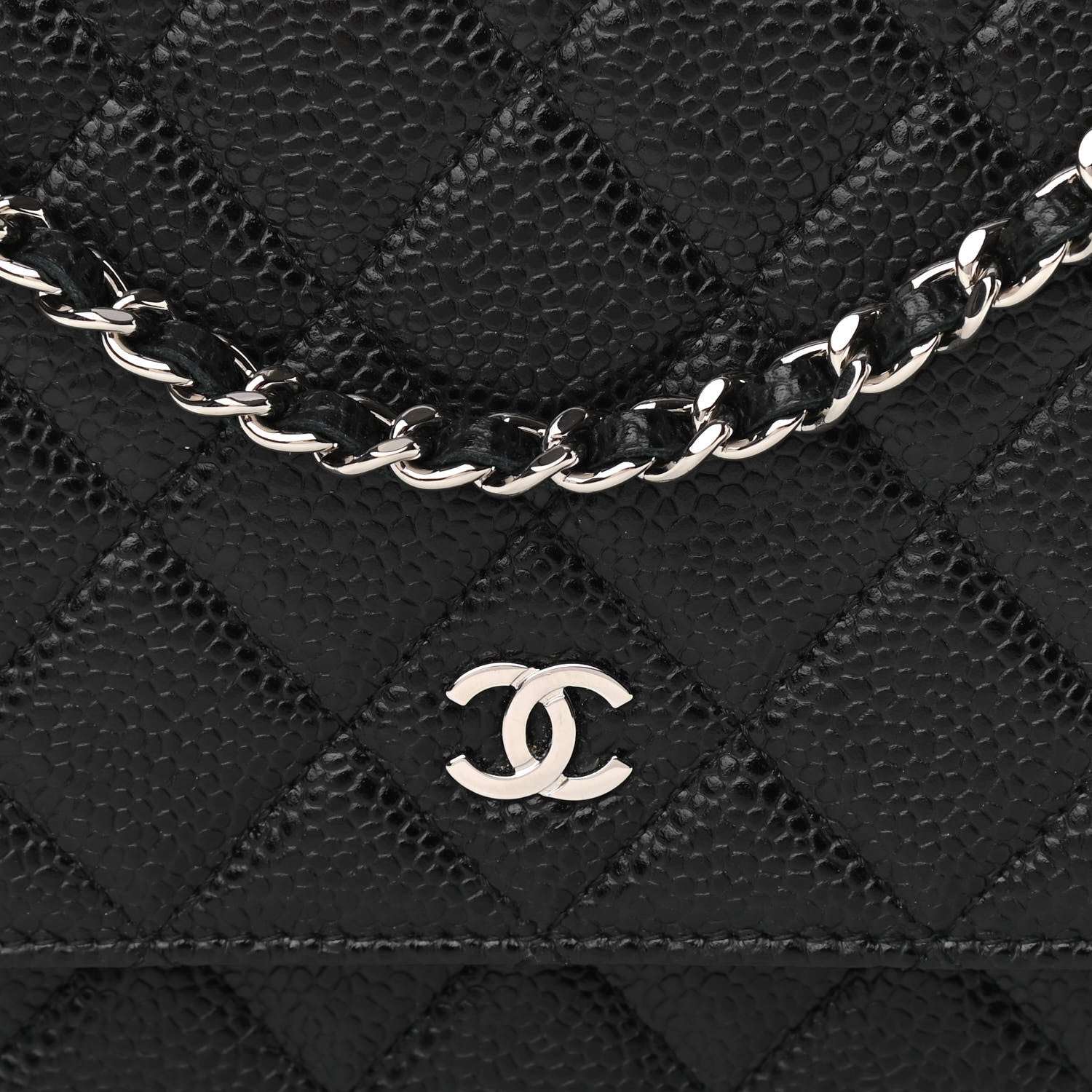 Chanel Caviar Quilted Wallet On Chain WOC Black 9 of 11