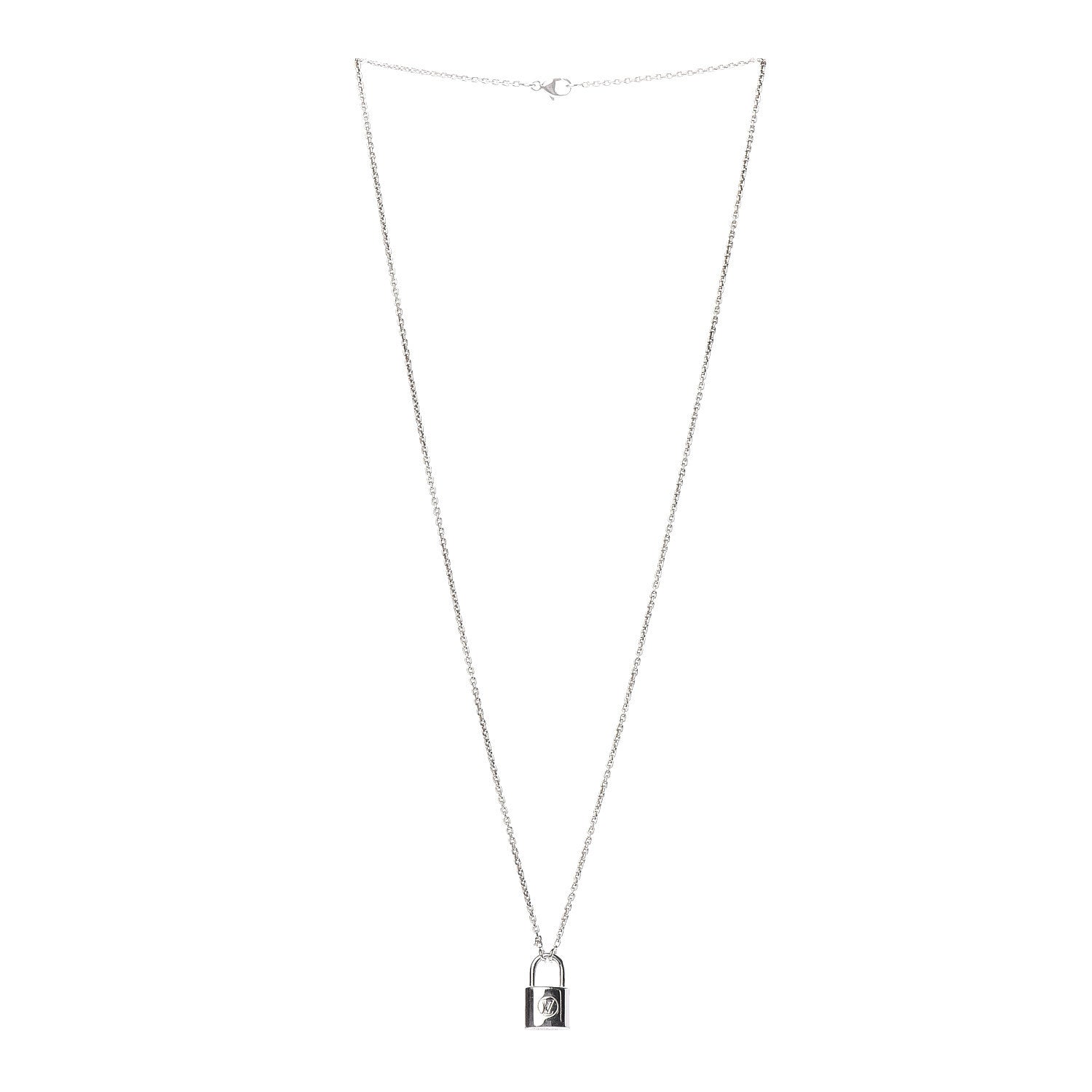 Louis Vuitton Sterling Silver Lockit Necklace 3 of 6