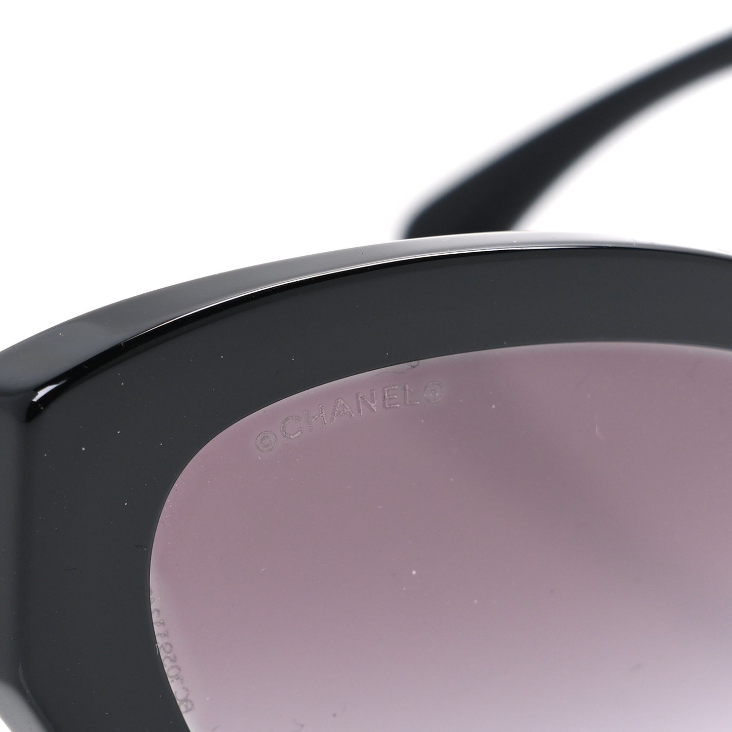 Acetate Tweed Wool CC Chain Sunglasses 5513 Black