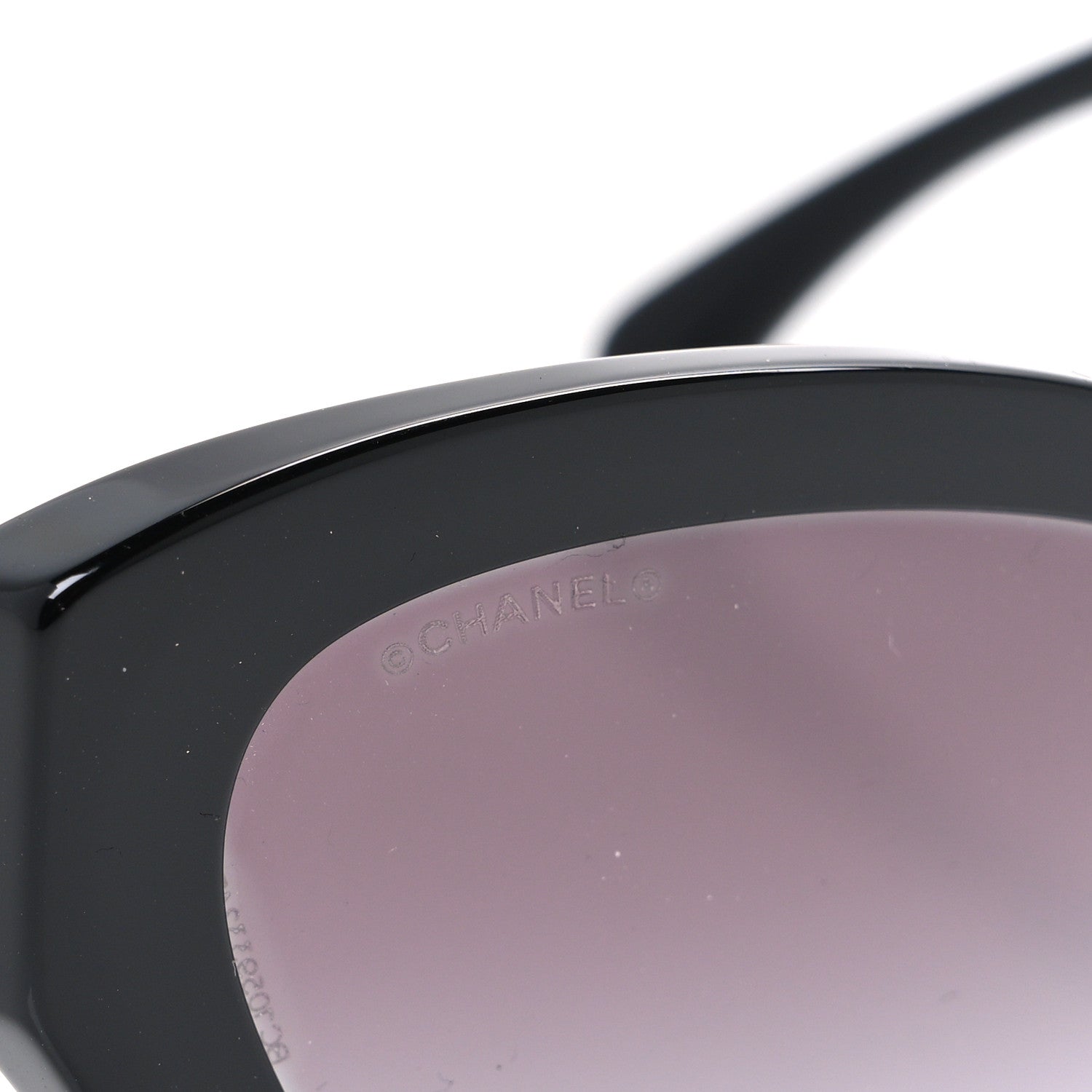 Chanel Acetate Tweed Wool CC Chain Sunglasses 5513 Black 7 of 8