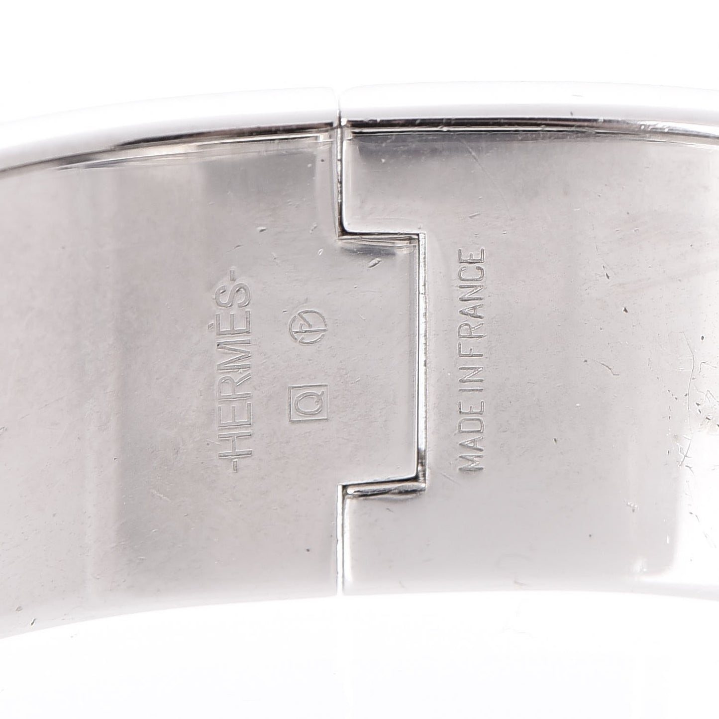 Enamel Wide Clic Clac H Bracelet PM White