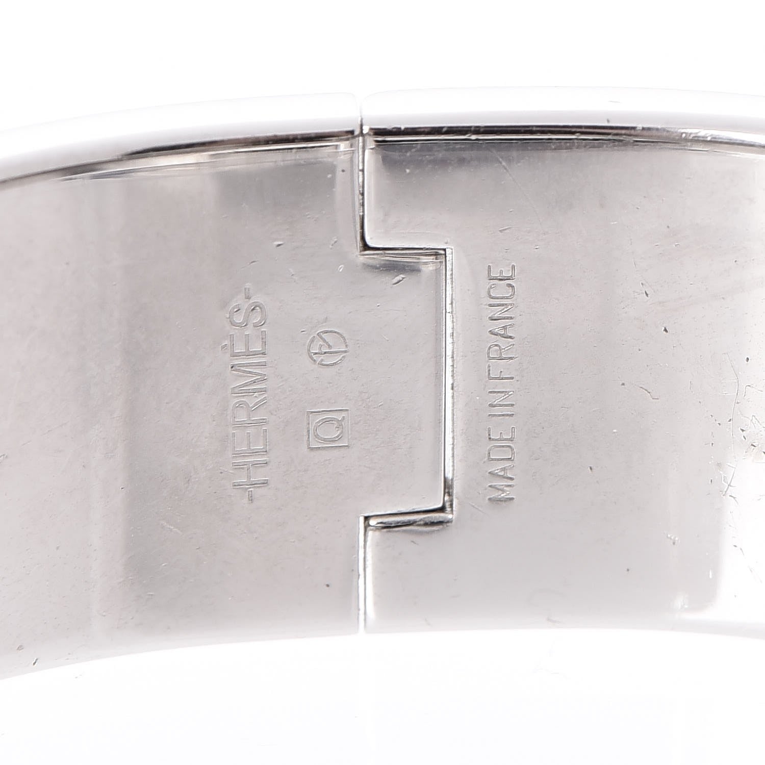 Hermes Enamel Wide Clic Clac H Bracelet PM White 5 of 5