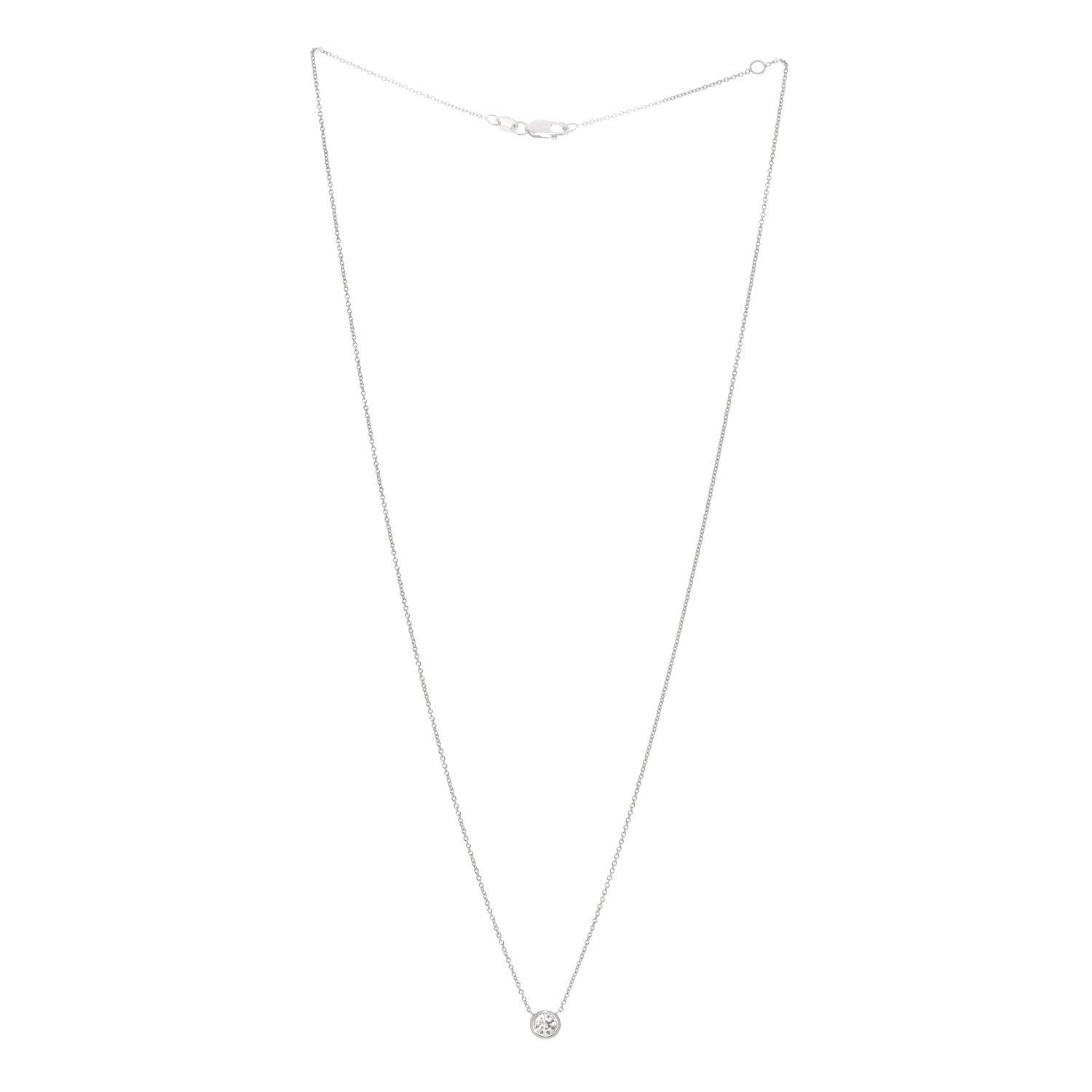 Roberto Coin 18K White Gold Diamond .24ct Diamonds by the Inch Pendant Necklace 3 of 6