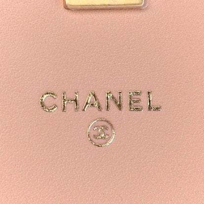 Chanel Calfskin Quilted Coco Mail Clutch With Chain Light Pink 6 of 10