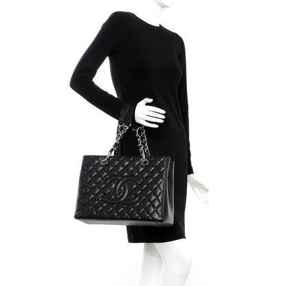 Chanel Caviar Quilted Grand Shopping Tote GST Black 2 of 7