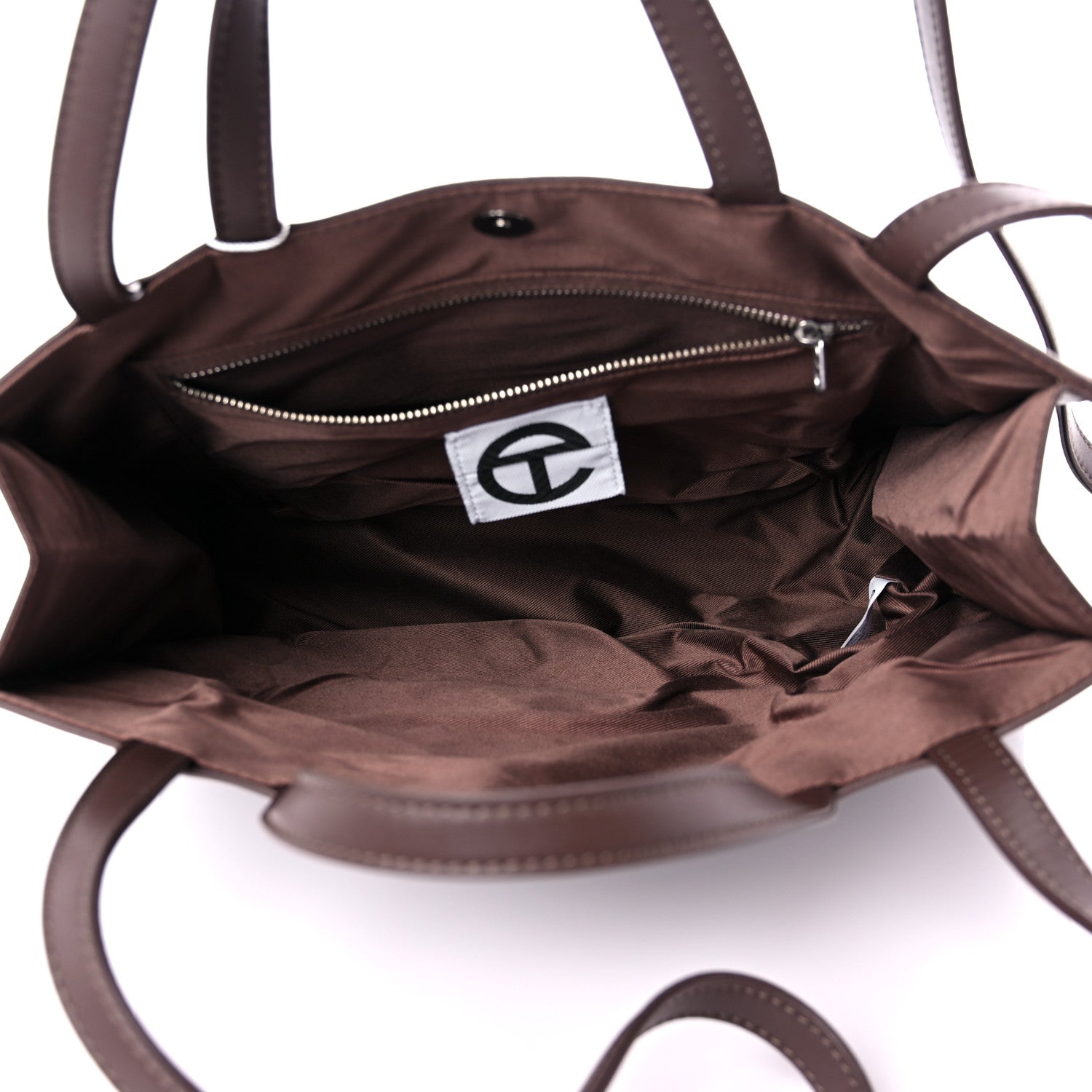 Telfar Vegan Leather Medium Shopping Bag Chocolate 5 of 8