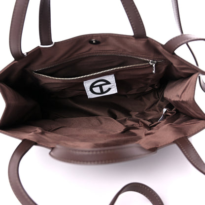 Telfar Vegan Leather Medium Shopping Bag Chocolate 5 of 8