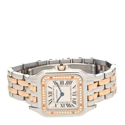 Cartier Stainless Steel 18K Pink Gold Diamond 27mm Panthere Quartz Watch 2 of 4