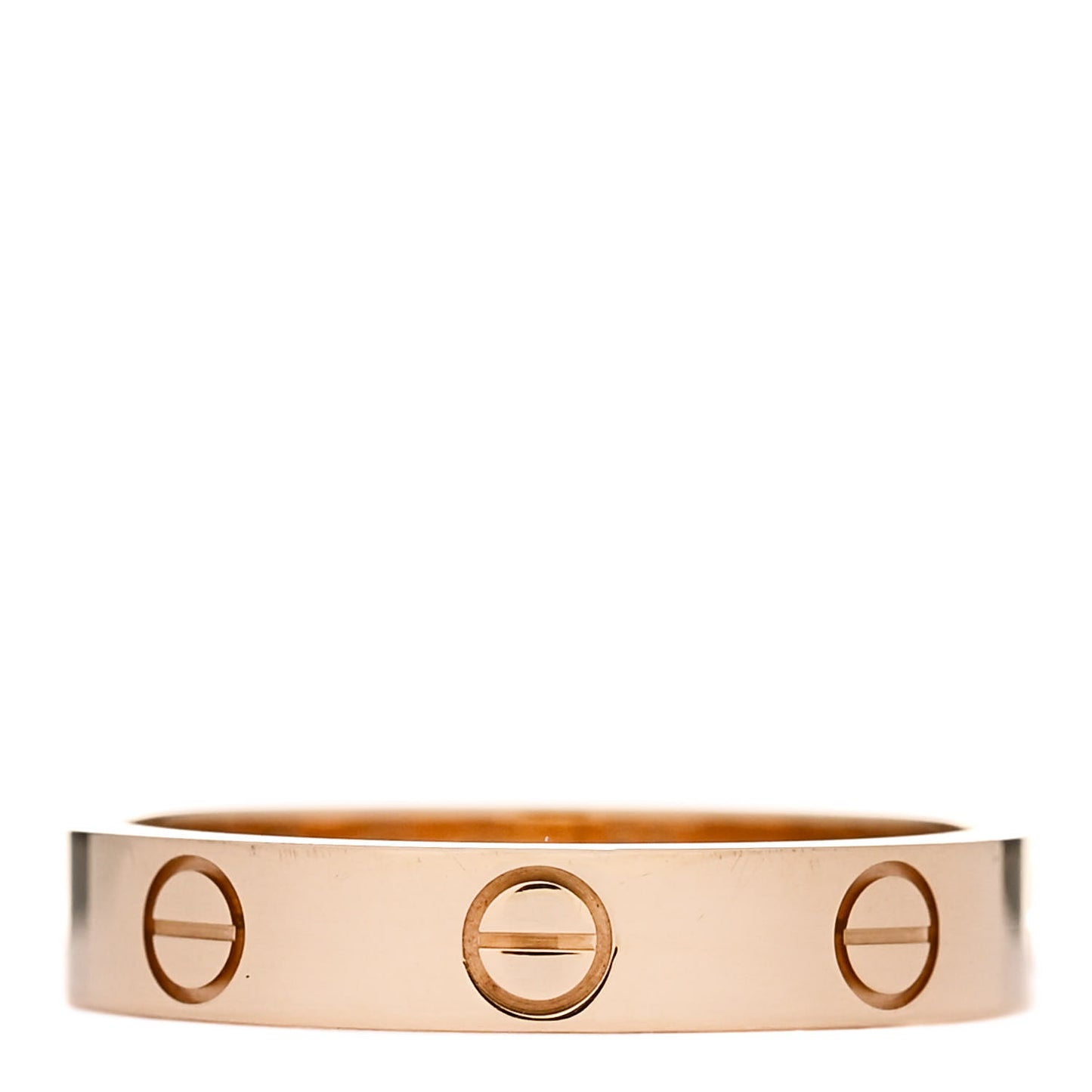 18K Yellow Gold 3.5mm LOVE Wedding Band Ring 53 6.5