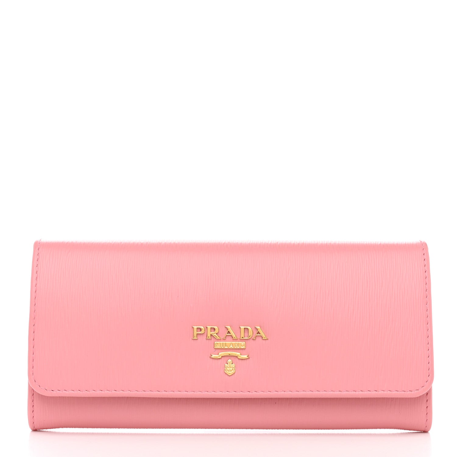Prada Vitello Move Bi-Color Continental Flap Travel Wallet Petalo Peonia 2 of 12
