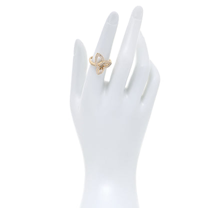 Harry Winston 18K Yellow Gold Diamond Lily Cluster Ring 53 6.5 2 of 7