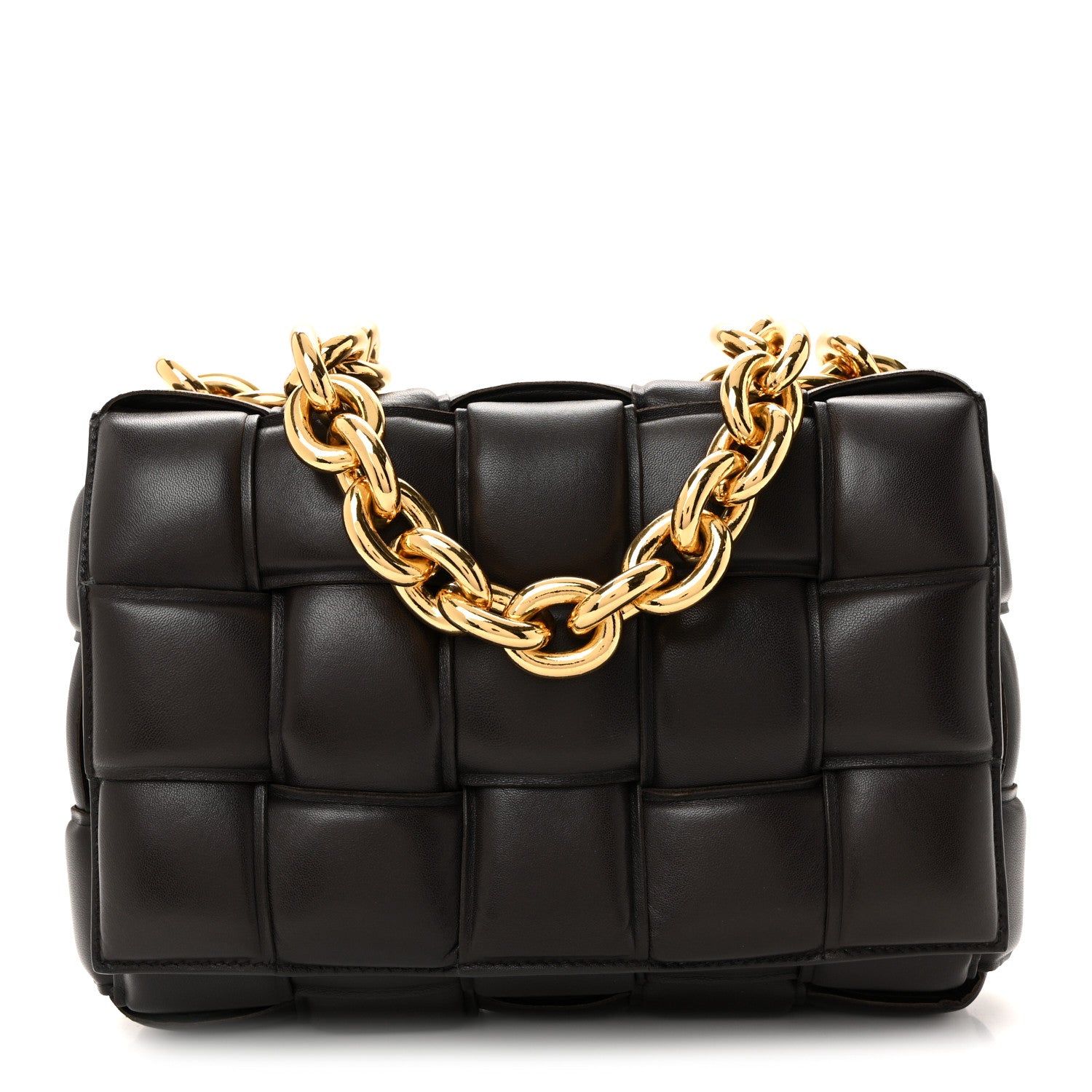 Bottega Veneta Lambskin Maxi Intreccio Padded Chain Cassette Crossbody Bag Fondant 1 of 12